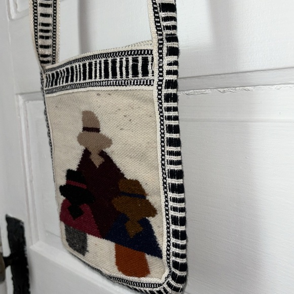 VINTAGE HANDMADE PERUVIAN ALPACA WOOL  CROSSBODY PURSE - Picture 6 of 7